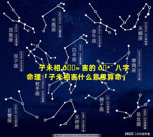 子未相 🌻 害的 🪴 八字命理「子未相害什么意思算命」